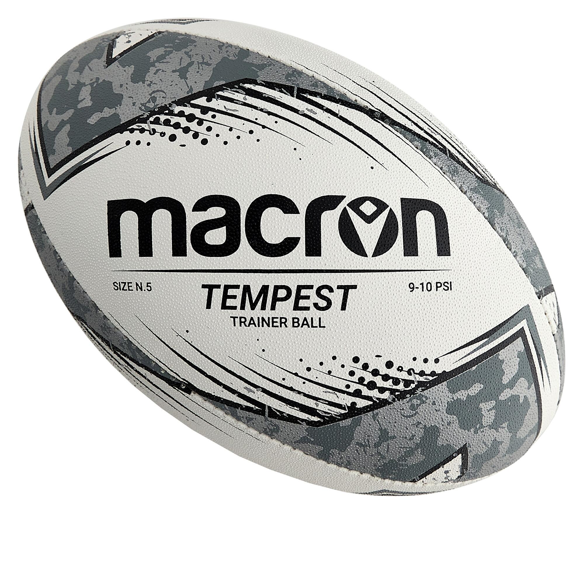 Macron - Lot De 12 Ballons De Rugby T3 Entrainement Tempest Macron - Ballon De Rugby - Blanc - 3 - Decathlon