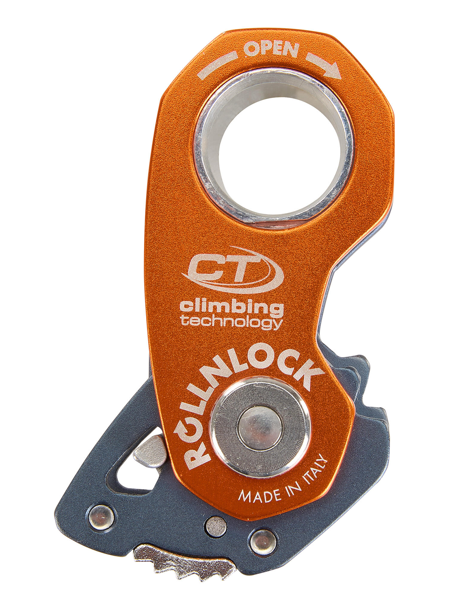 Poulie autobloquante Rollnlock 80 g alu orange/anthracite, 8-13 mm, EN 4/6
