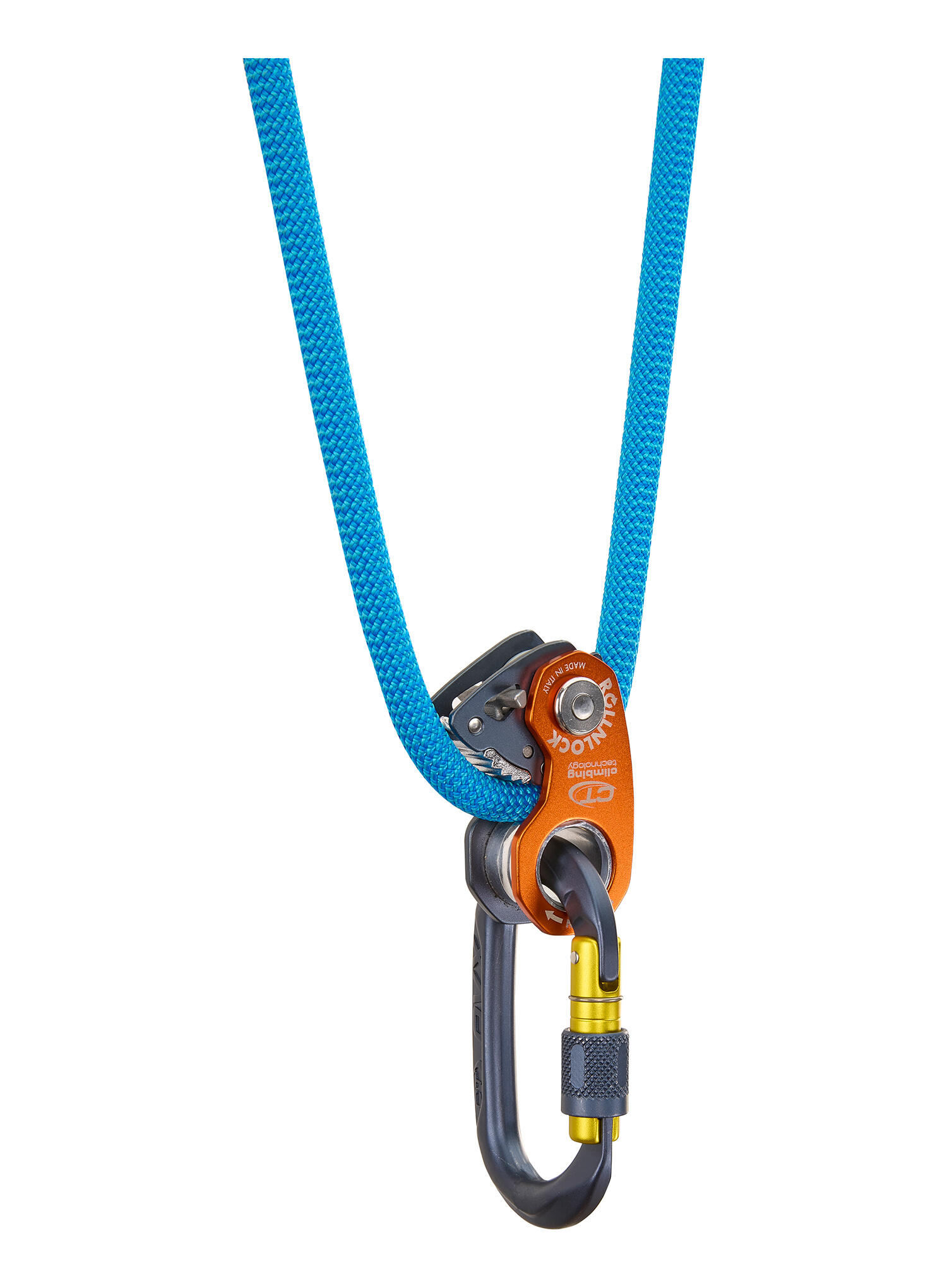Poulie autobloquante Rollnlock 80 g alu orange/anthracite, 8-13 mm, EN 5/6