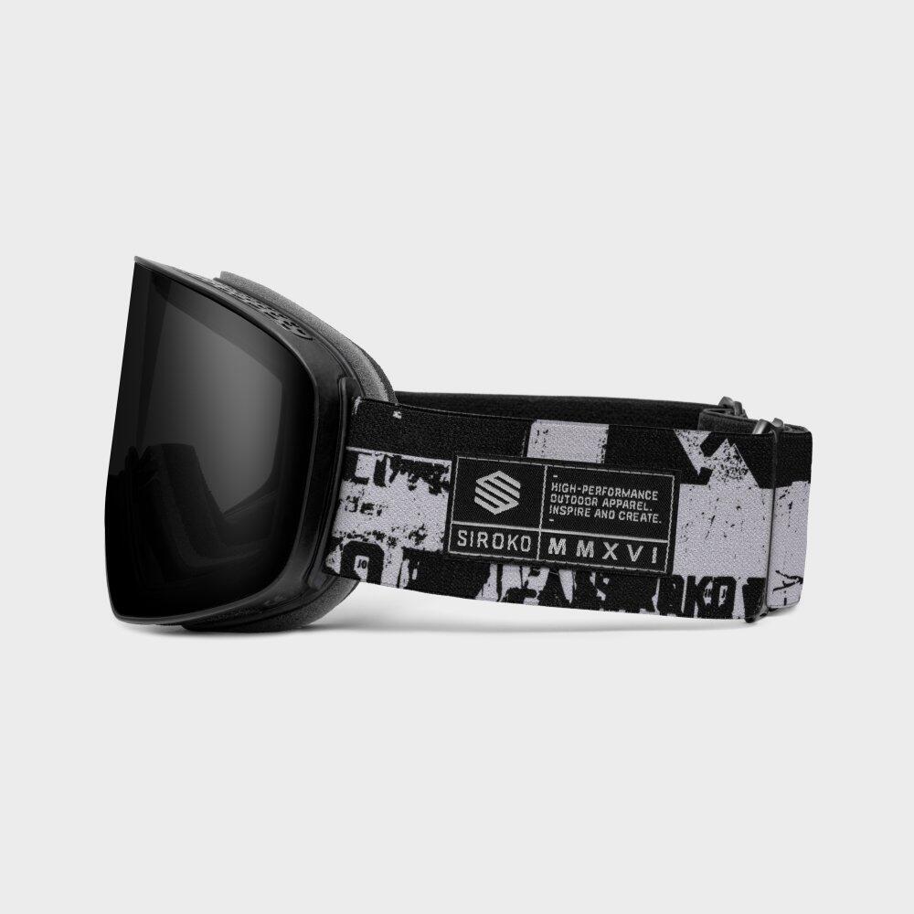 Herren und Damen Wintersport Skibrille GX Rock Schwarz 3/7