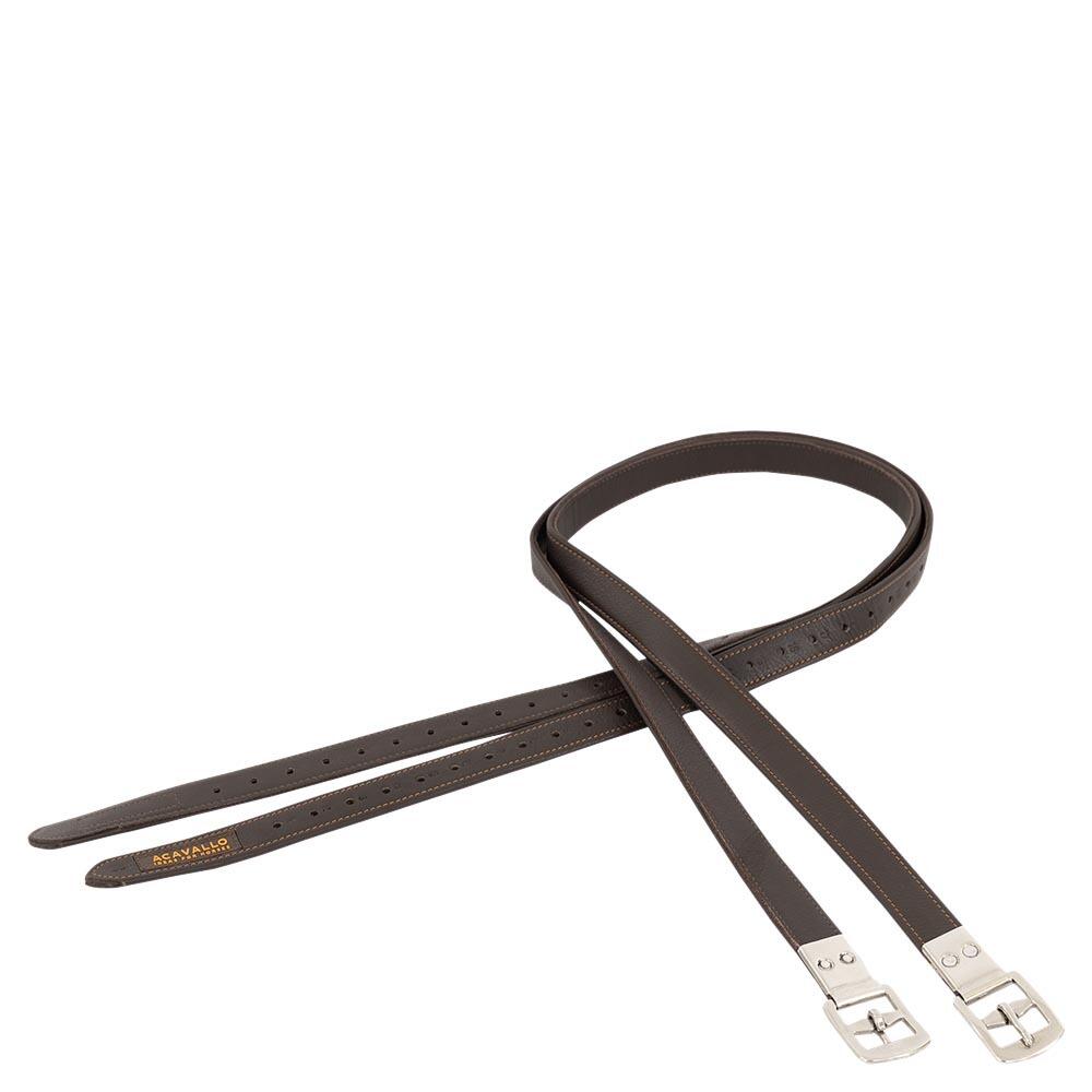Acavallo - Étrivières Pour Cheval En Cuir Acavallo Soft - Etrivière - Marron - 135 Cm - Decathlon