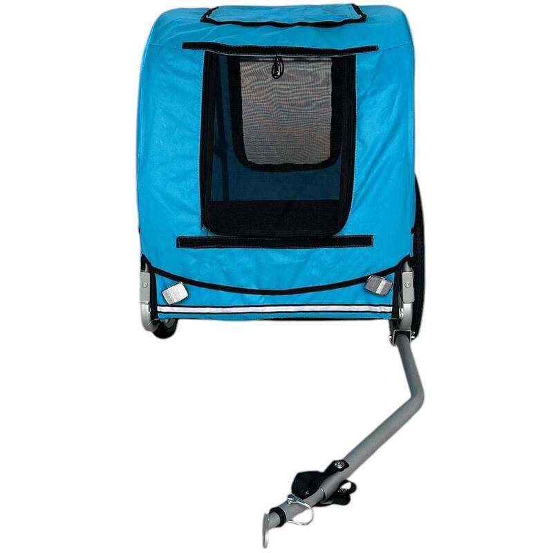 Fietskar Hond Met Reflectoren Hondenbuggy - Blauw Zwart - tot 30 KG