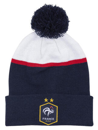 Bonnet pompon enfant FFF - Collection officielle Equipe de France de Football