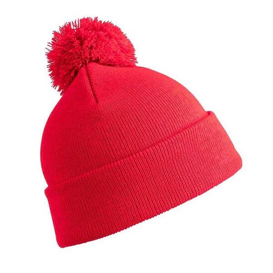 Bonnet à pompon Core Kids - Rouge