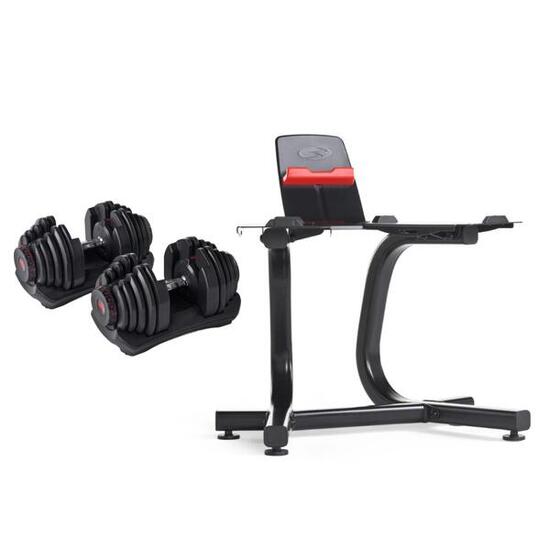 BowFlex SelectTech 1090i Haltères (Paire & Support avec compartiment média)