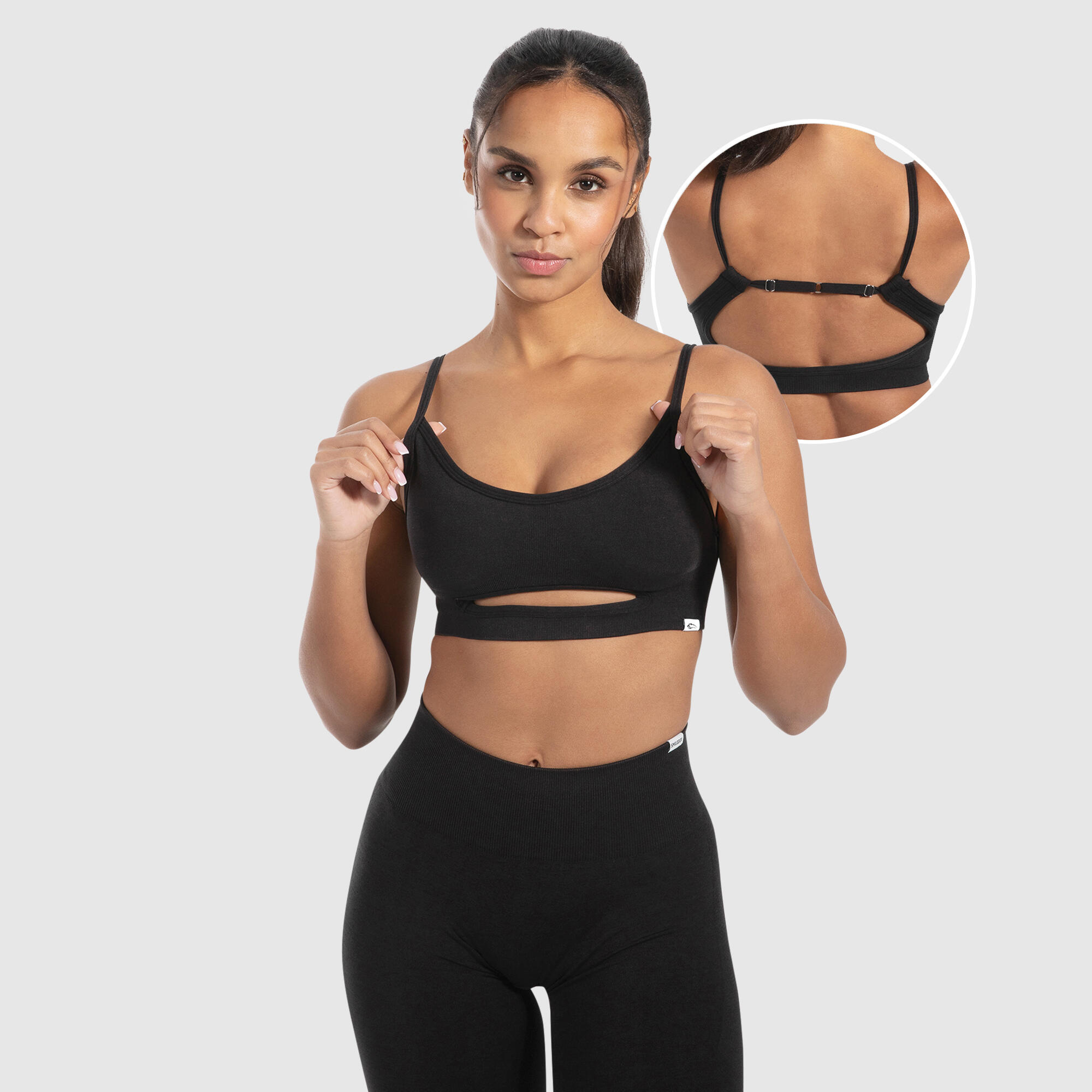 SMILODOX Damen Sport BH Nesa Schwarz