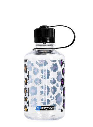 Butelka na wodę dla dzieci Nalgene Narrow Mouth 16 oz (500 ml) - clear cheetah