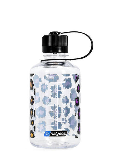 Butelka na wodę dla dzieci Nalgene Narrow Mouth 16 oz (500 ml) - clear cheetah