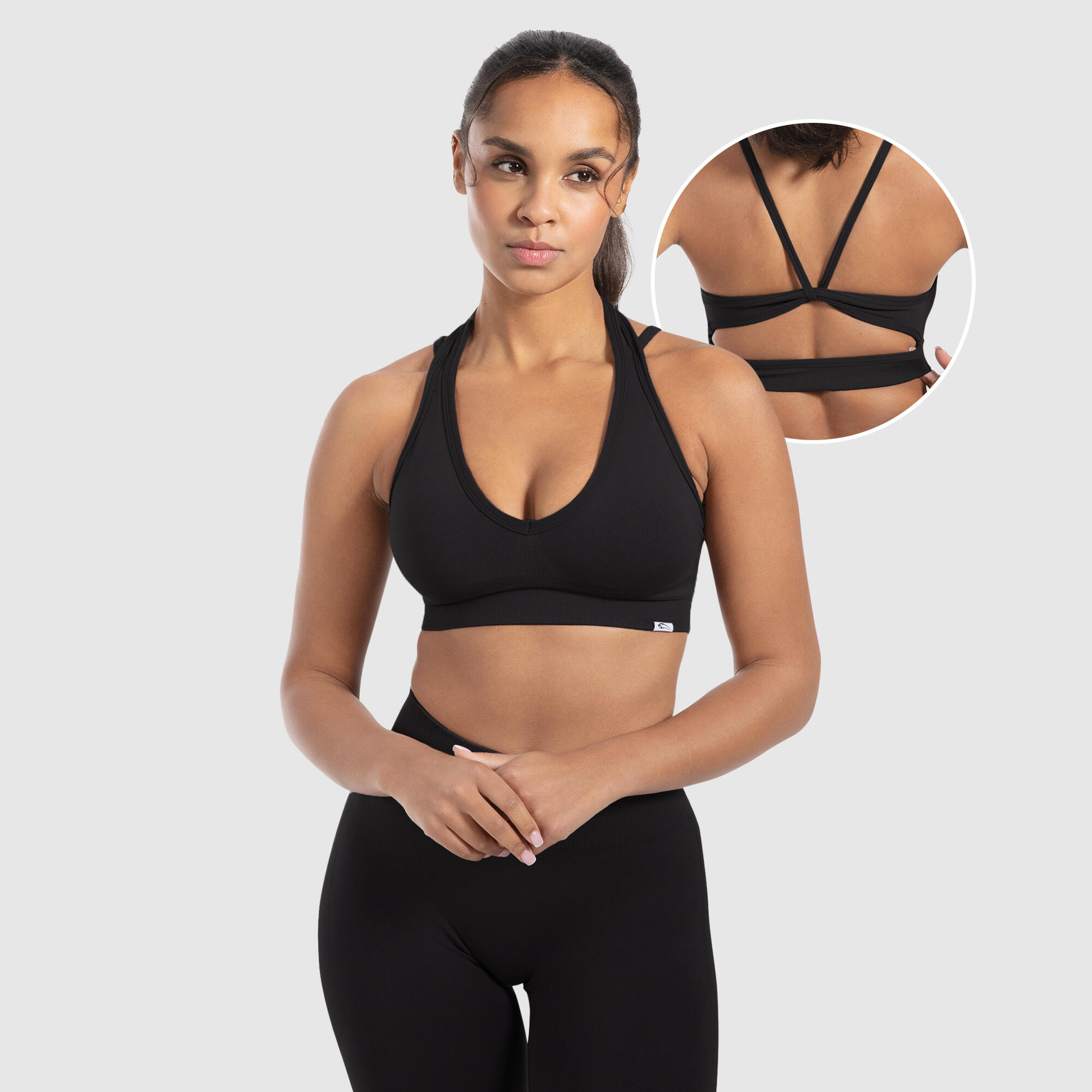 SMILODOX Damen Sport BH Yara Schwarz