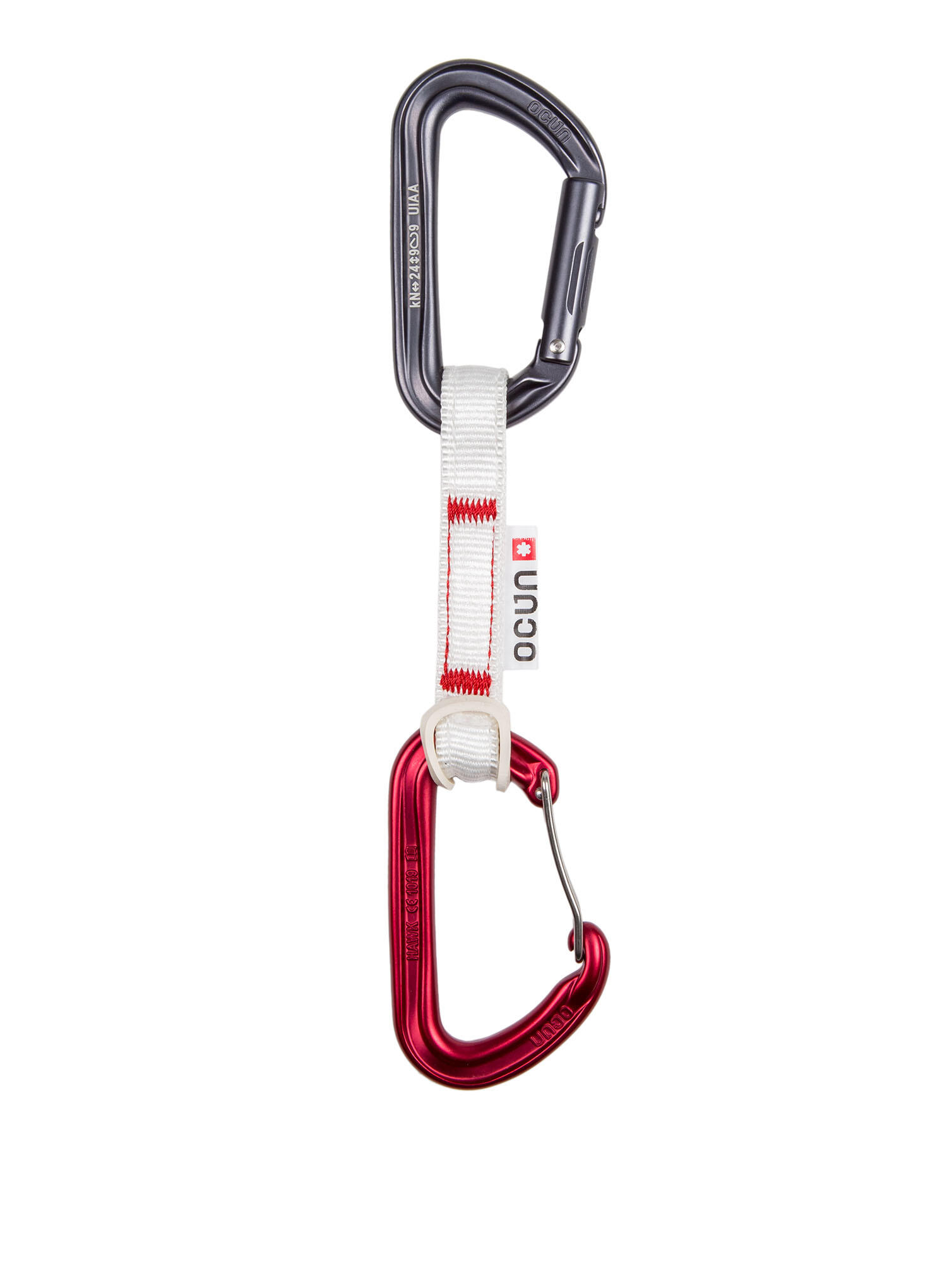 Dégaines Ocún Hawk QD Combi pack de 6 sangle Bio Dyn Ring 15 mm 10 cm rouge 2/4