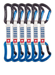 Mousqueton Ocún Raven QD Zoom PA lot de 6 12 cm aluminium bleu oeils 15/22 mm