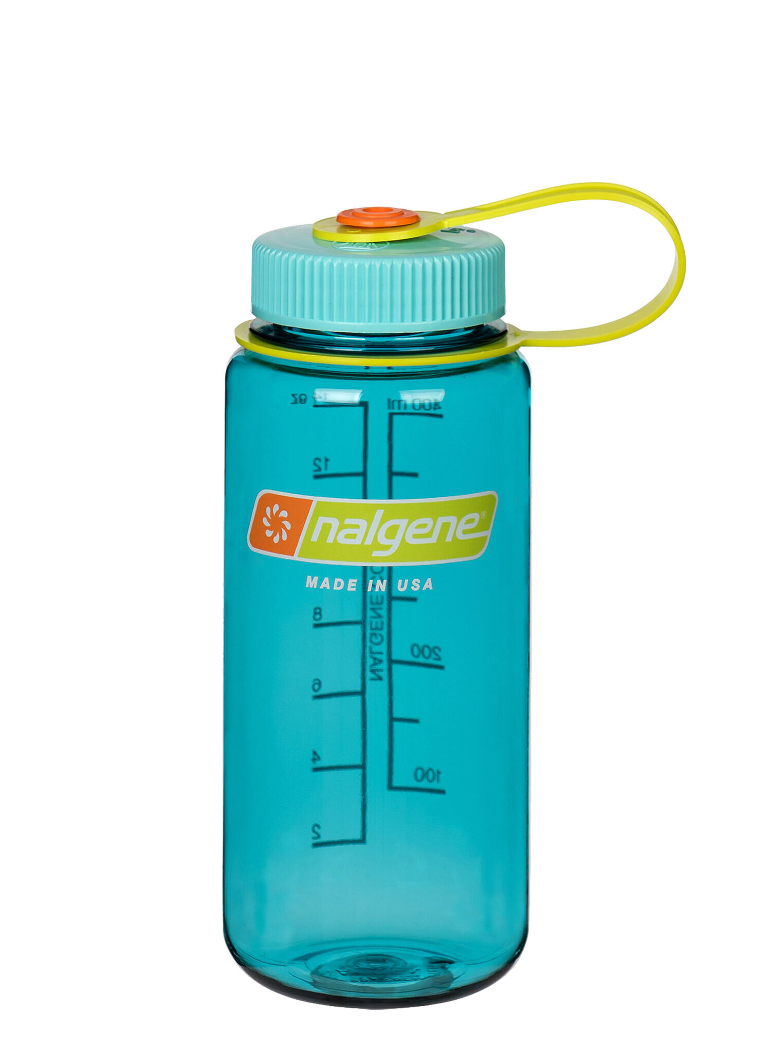 NALGENE 500ml Wide Mouth Sustain Water Bottle - Made From 50% Plastic Waste - Turquoise