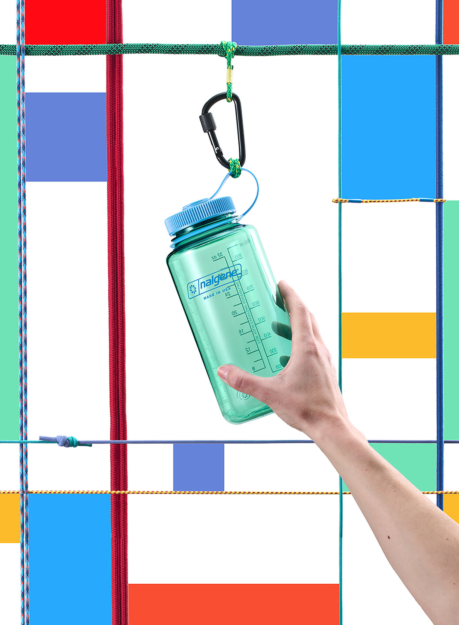 Bouteille Nalgene Widemouth 1L Sustain Tritan vert pastel goulot large sans BPA 2/2