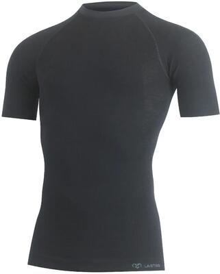 Maglia intima termica - Ciclismo - Uomo - Lana merino senza cuciture - Nero