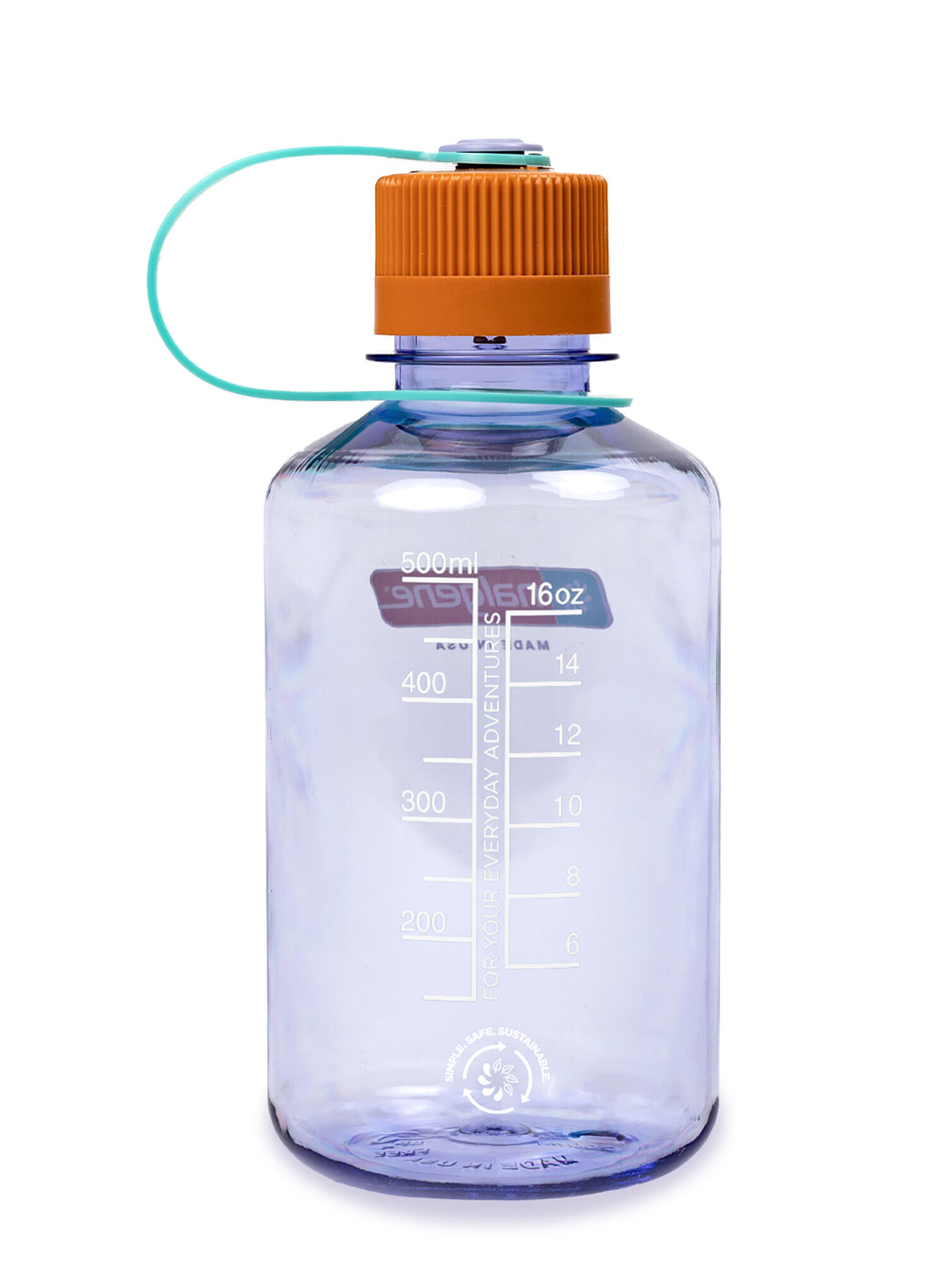 Nalgene 500 ml Narrow Mouth Trinkflasche Amethyst Tritan Renew 2/3