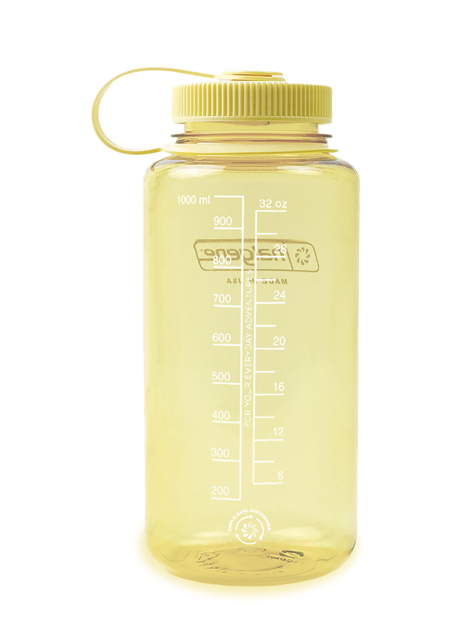 Nalgene Wide Mouth Flasche 1000 ml Butter Sustain Tritan BPA-frei, dicht 3/4