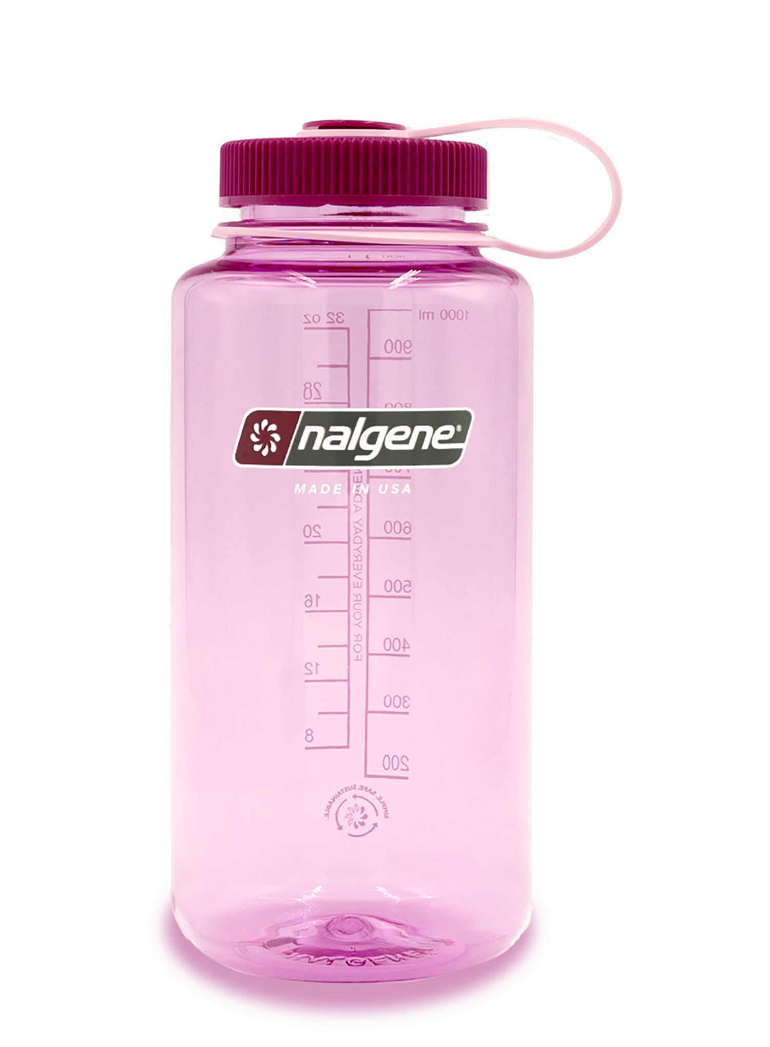 1L Wide Mouth Sustain Water Bottle - Made From 50% Plastic Waste - Desert Rose 3/5