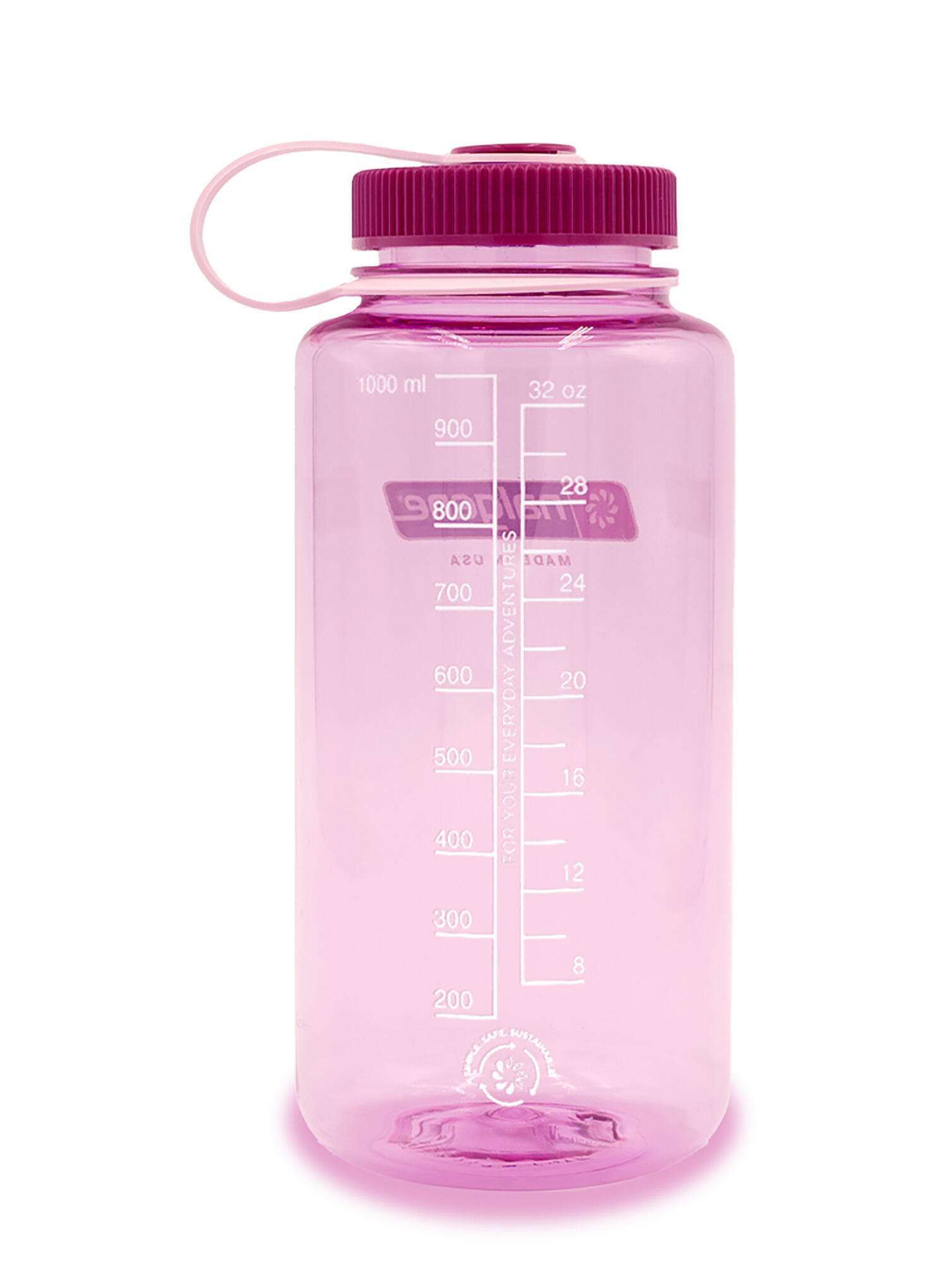 1L Wide Mouth Sustain Water Bottle - Made From 50% Plastic Waste - Desert Rose 4/5