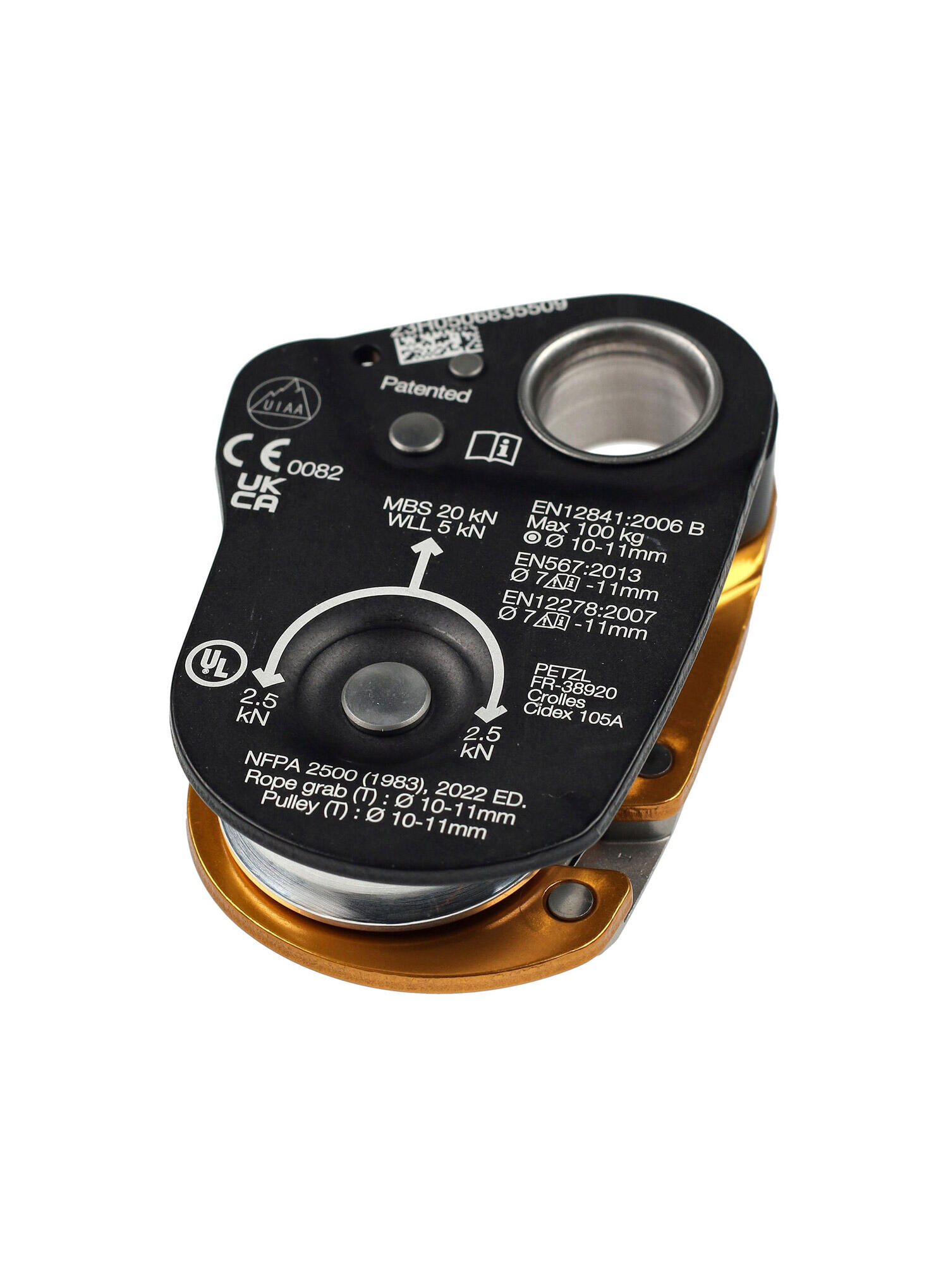 Poulie-bloqueur PETZL Mini Traxion ouvrable alu 32 mm, rendement 93% (7–11 mm) 2/7