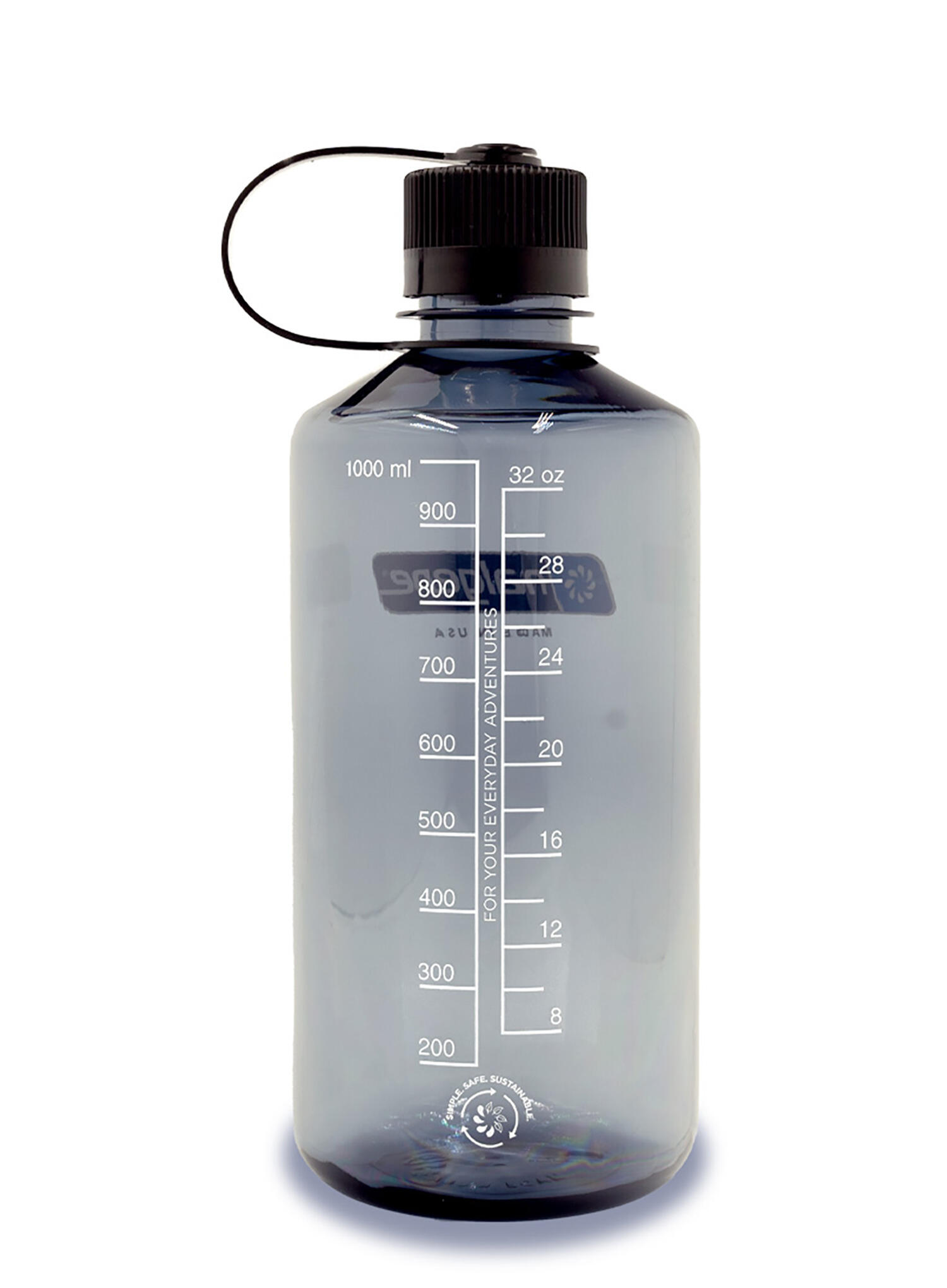 Nalgene Narrow-Mouth 1000ml Gris Durable 3/4