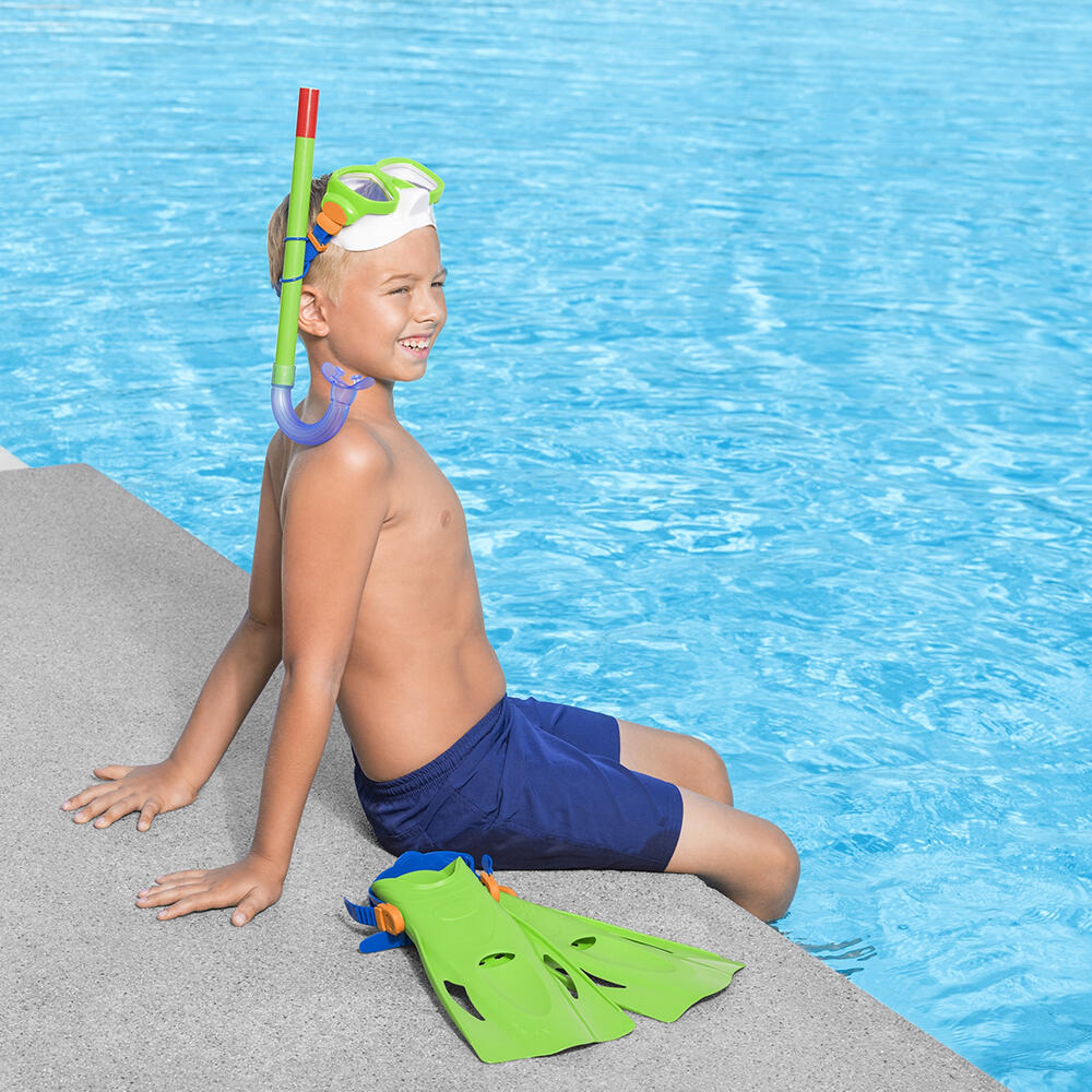 Maschera da Snorkeling con Boccaglio e Pinne Bestway Multicolore 3/7