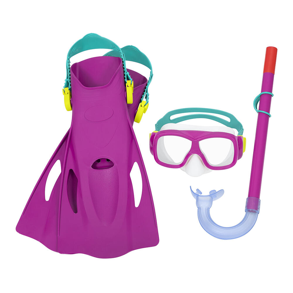 Maschera da Snorkeling con Boccaglio e Pinne Bestway Multicolore 6/7