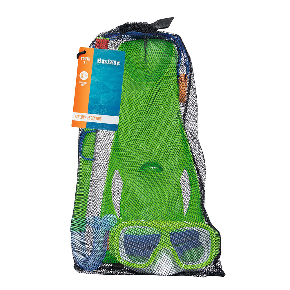 Maschera da Snorkeling con Boccaglio e Pinne Bestway Multicolore 5/7
