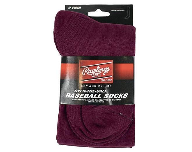 RAWLINGS Rawlings Honkbalsokken (2 paar) L Maroon