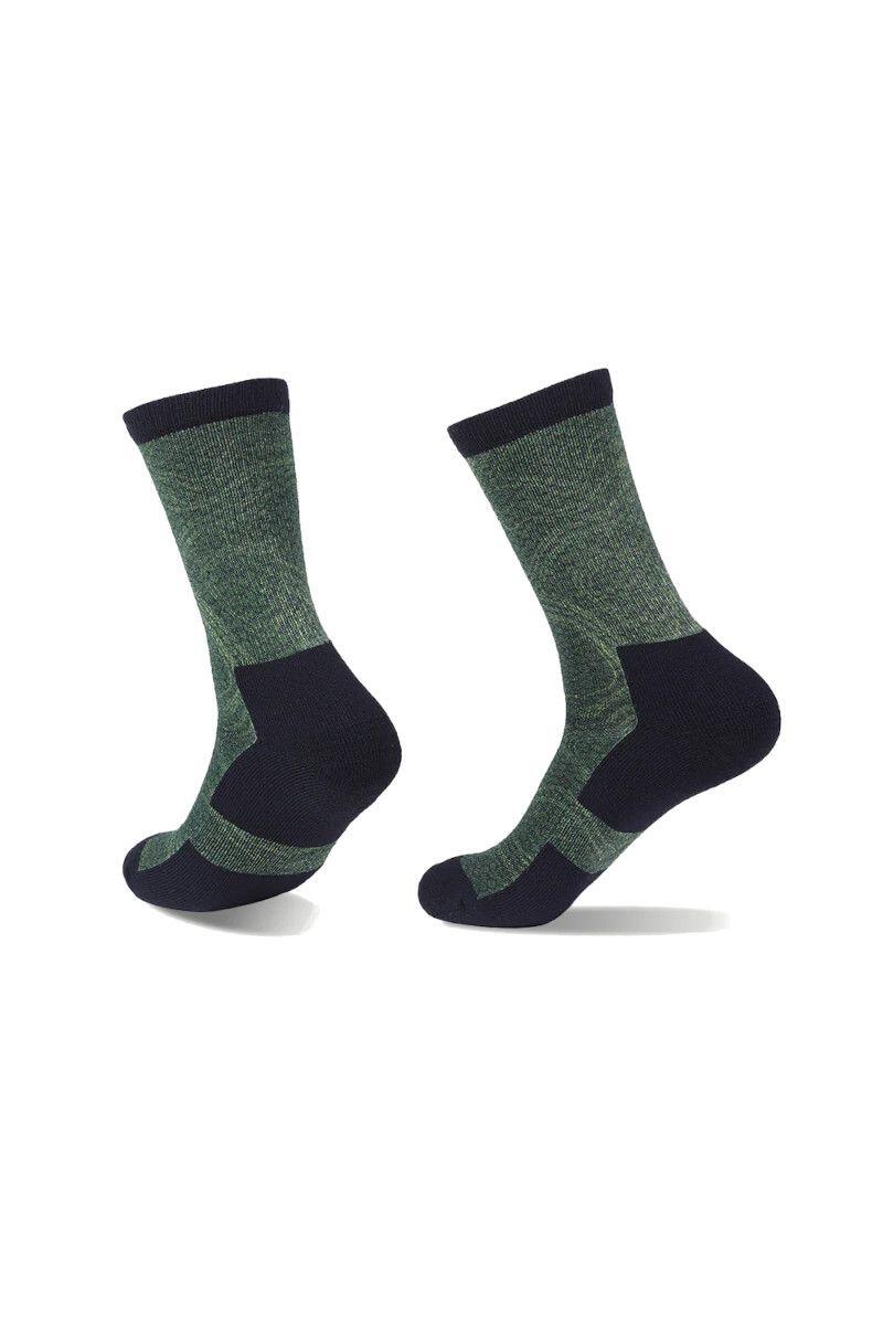 NA GIEAN Calze trekking adulto Na Giean Boulder Way Medium Crew verde scuro