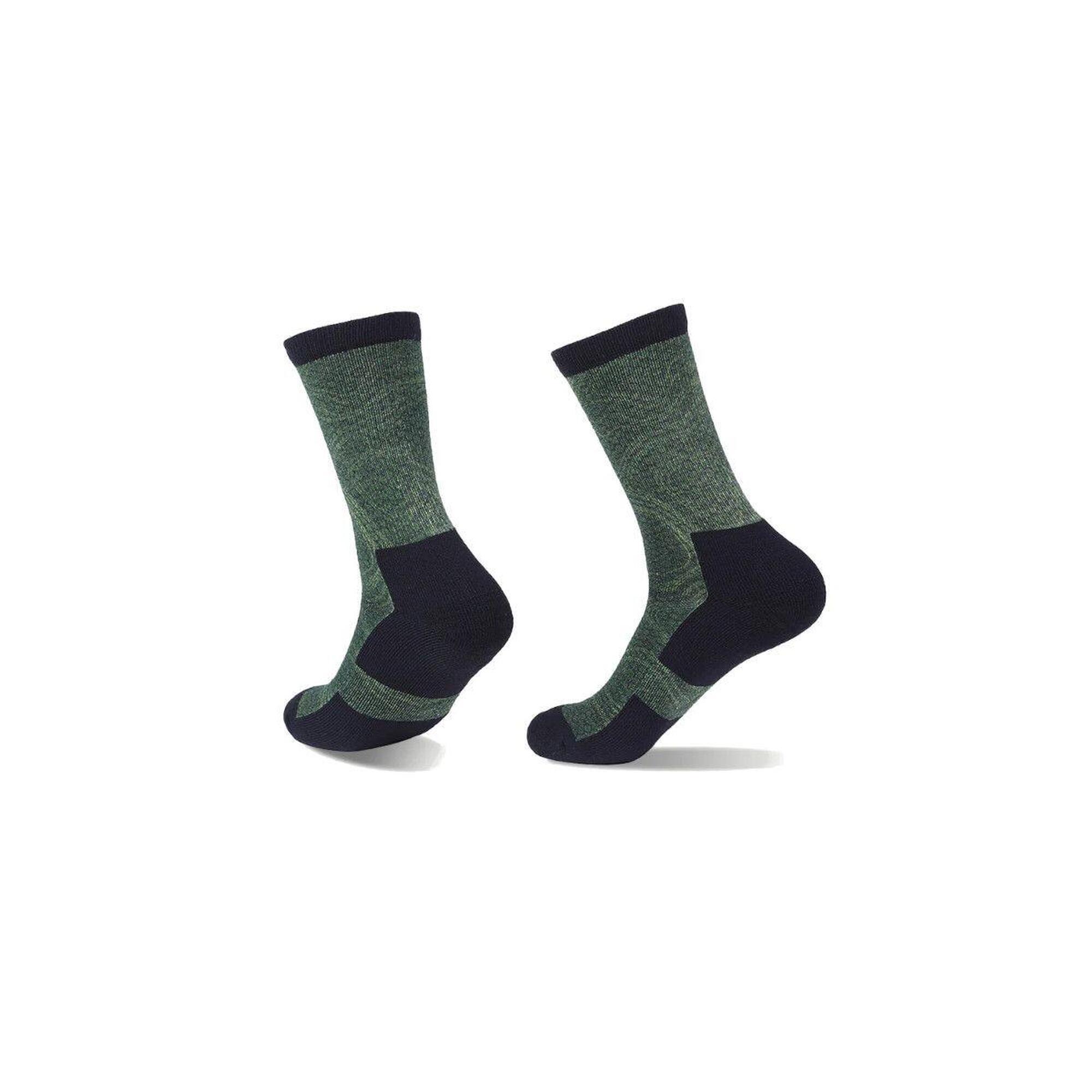 NA GIEAN Trekingové ponožky Boulder Way Medium Crew Green Maze