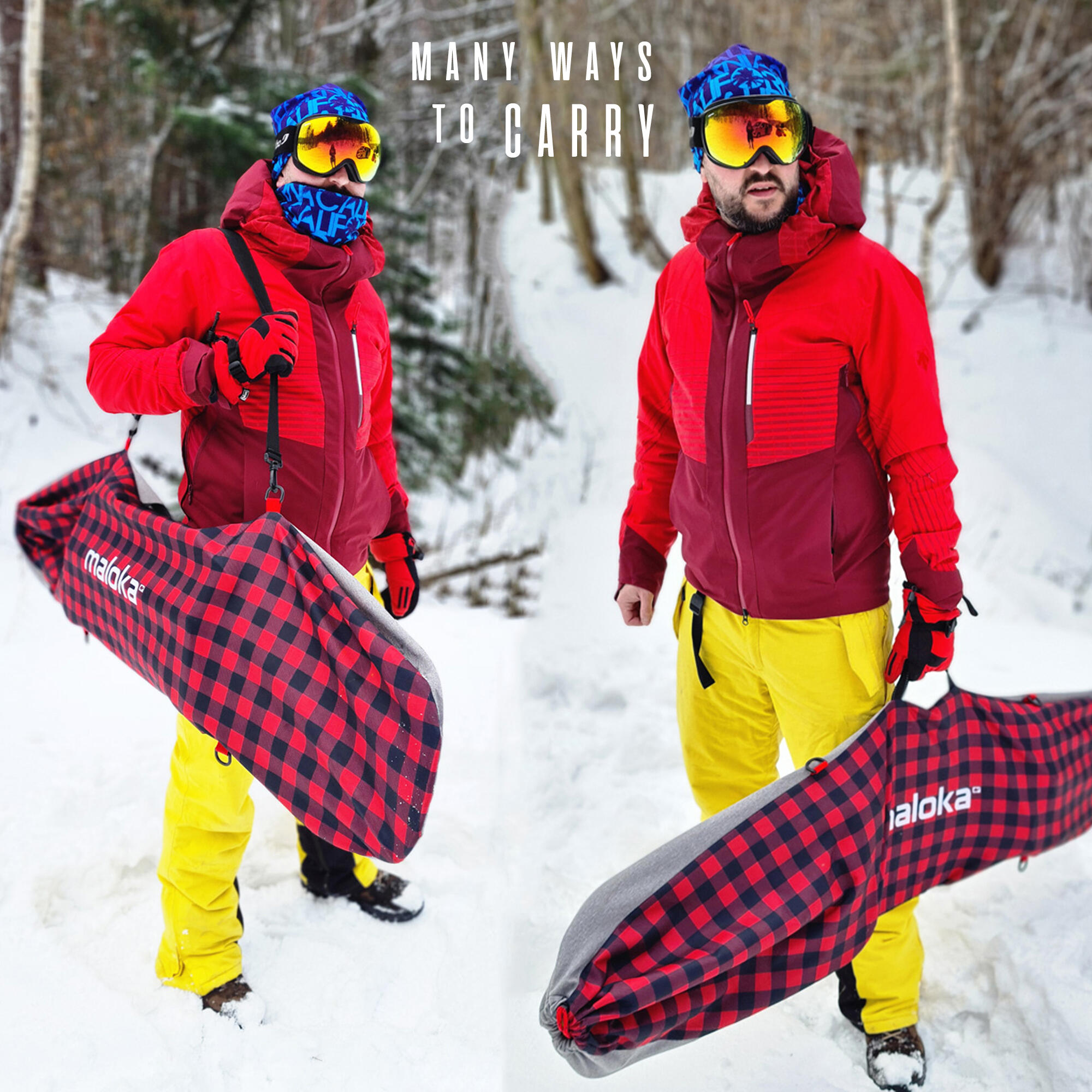 Pokrowiec snowboardowy Anaconda wielofunkcyjny i pojemny na deskę kask i buty 3/7