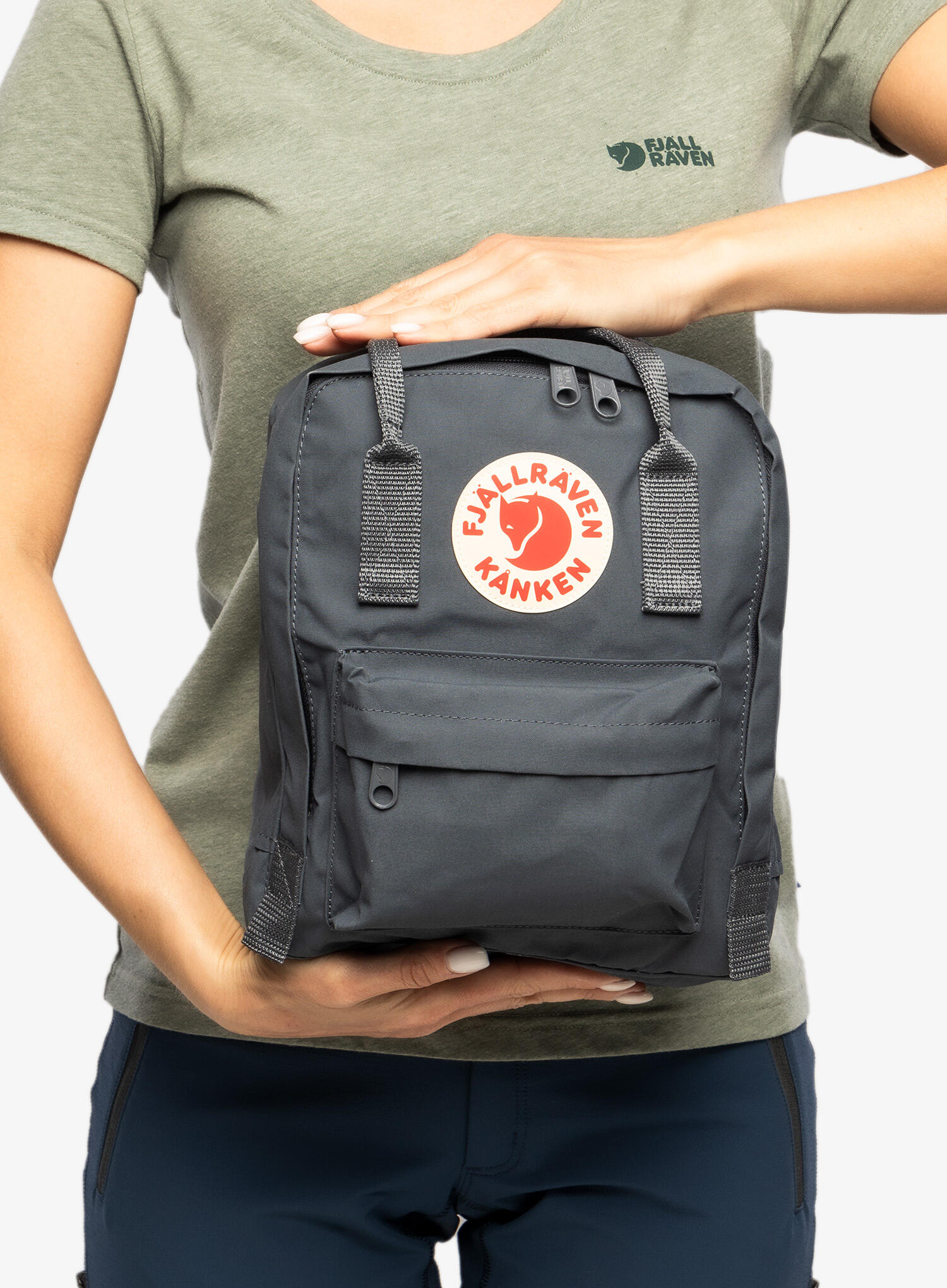 Mochila para caminar Fjallraven kanken mini Gris 7 litros perlante 7/7