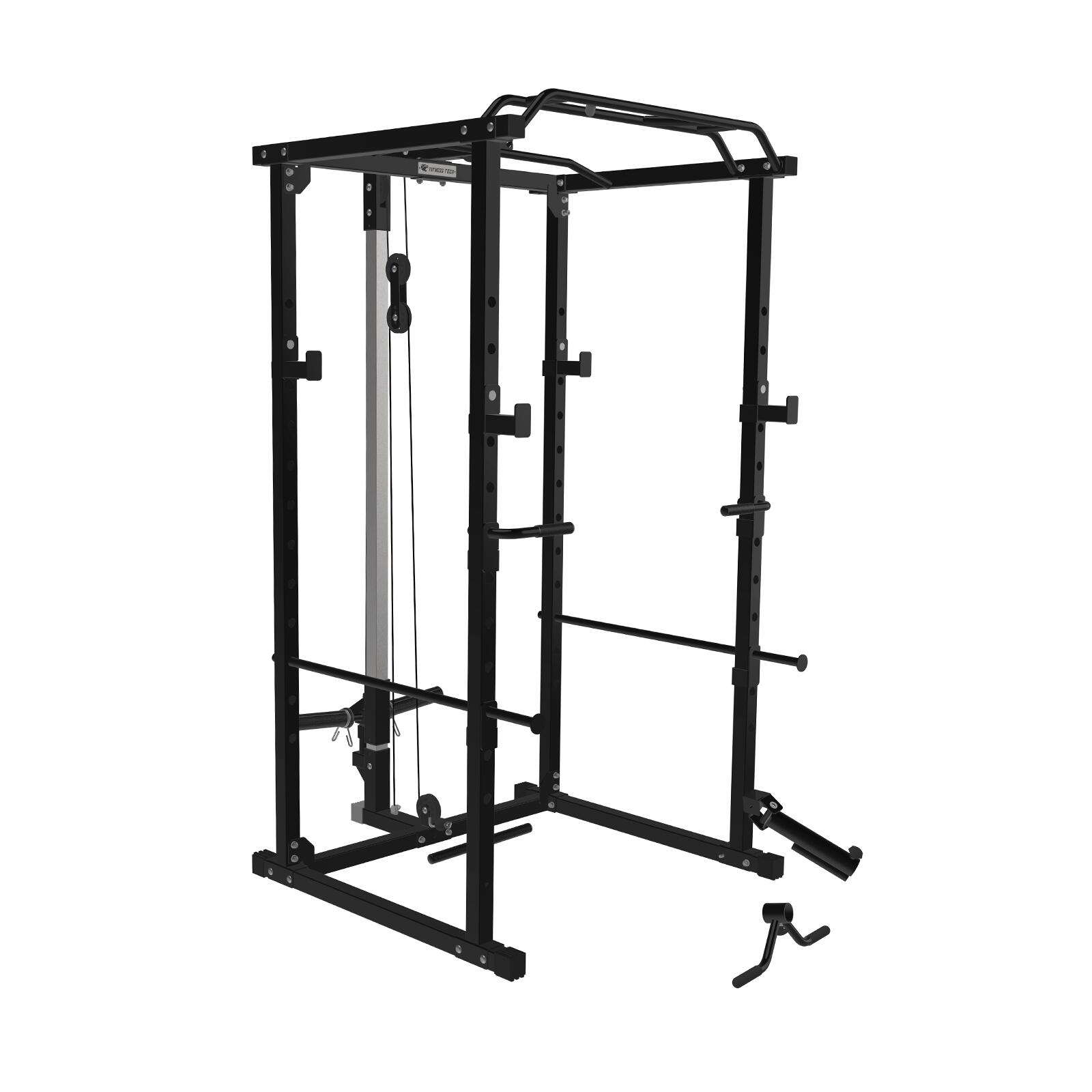 Fitness Tech - Cage De Musculation / Power Rack Squat Fitness Tech - Appareil Multifonction - Noir - No Size - Decathlon