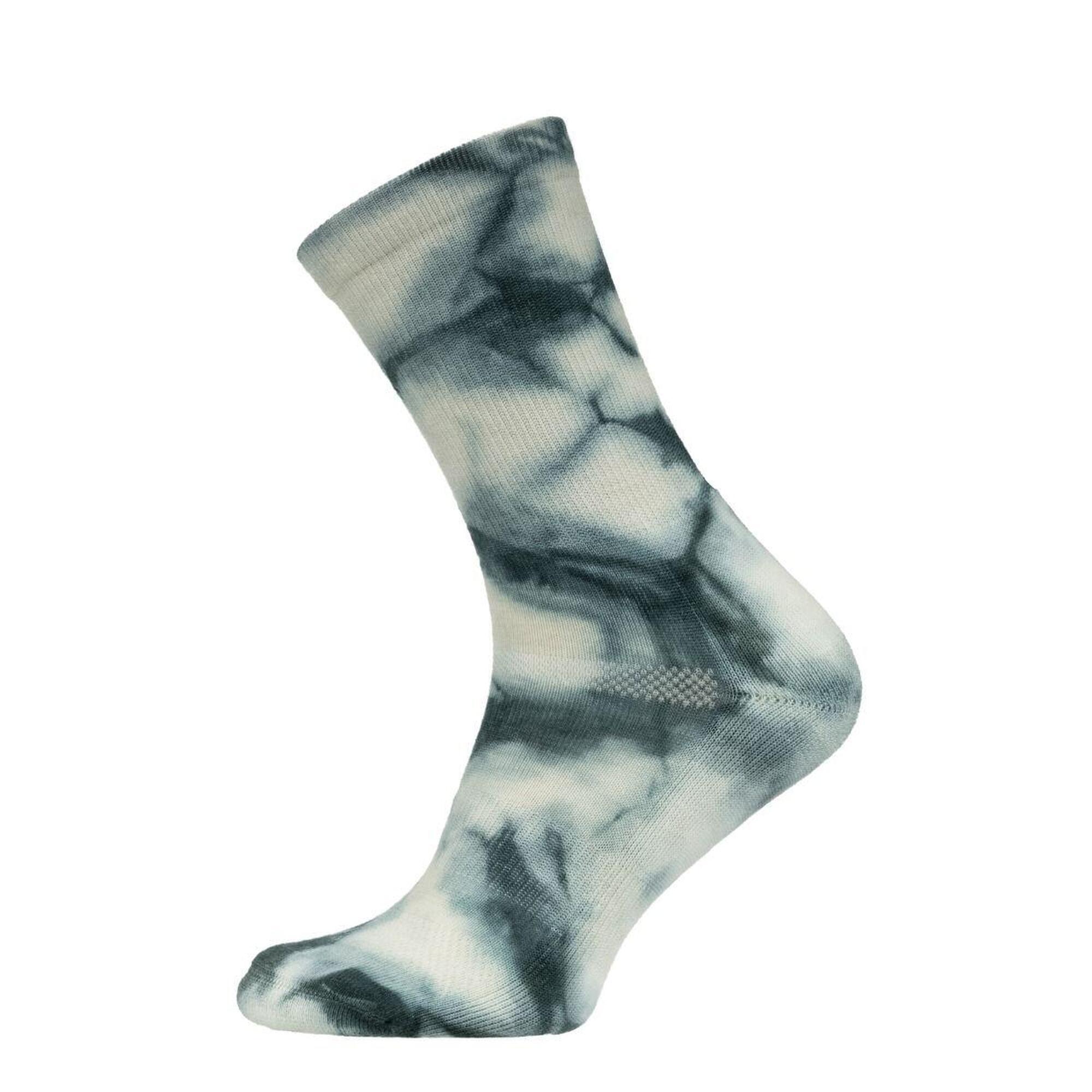 NA GIEAN Trekingové ponožky Medium Weight Tie-Dyed Crew Monochrome