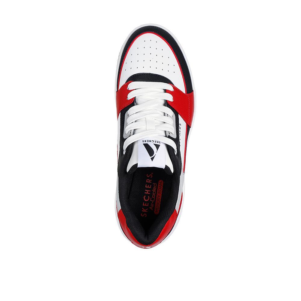 Tênis Skechers Masculino Uno Court Branco Vermelho 3/4