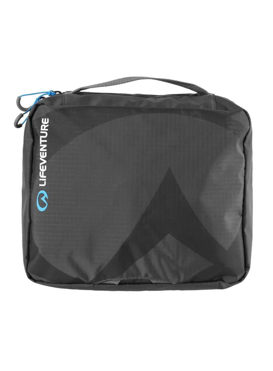 Trousse de toilette Lifeventure large gris nylon ripstop 2 compartiments 3/5