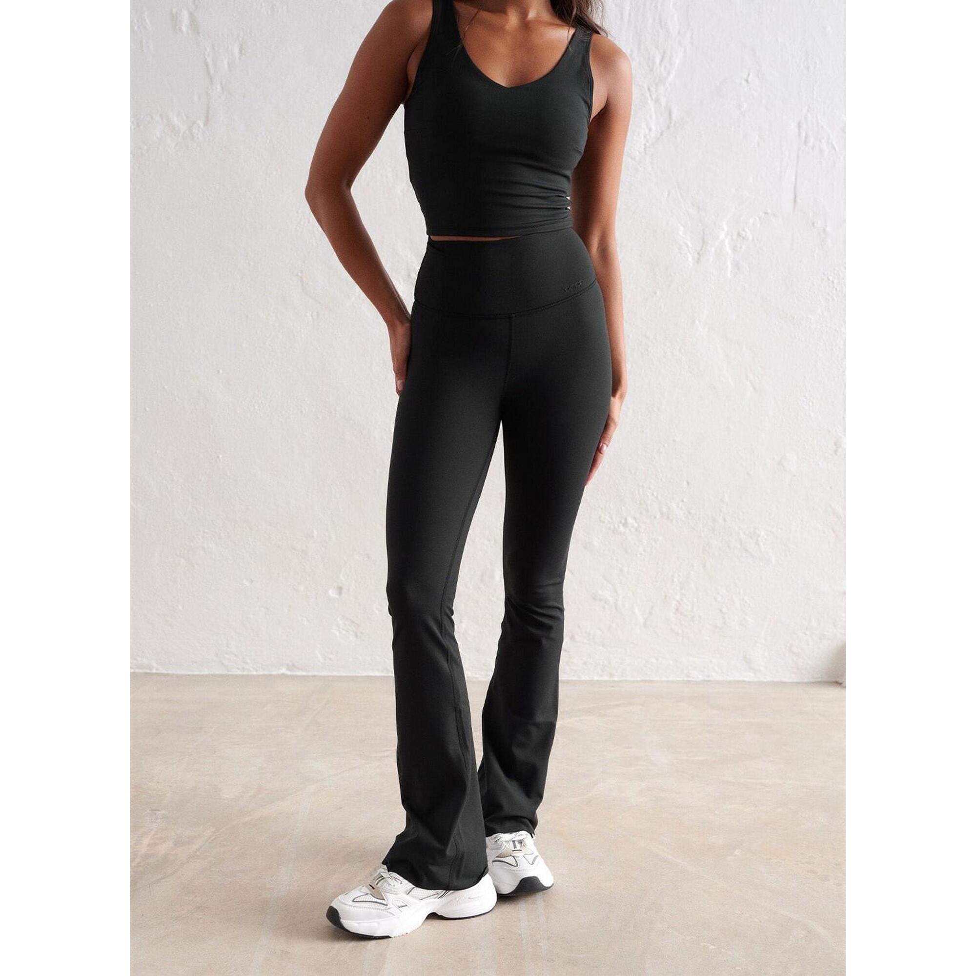 Aim'n - Femme Leggings Petite Évasé Évacuation De L'Humidité Noir - Legging - Noir - 40 M - Decathlon