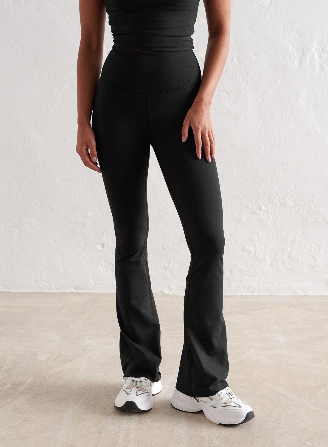 Femme Leggings Petite Évasé Évacuation de l'humidité Noir 4/7