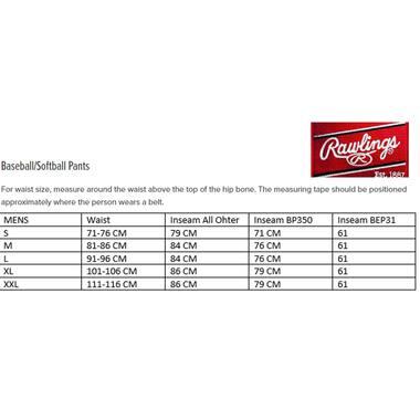 Rawlings LNCHSR Men Launch Pants S White Baseball/Softball 2/2