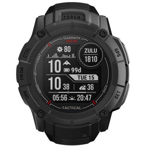 GARMIN Garmin Instinct 2X Solar Tactical Edition Smartwatch Black Watch Refurbished