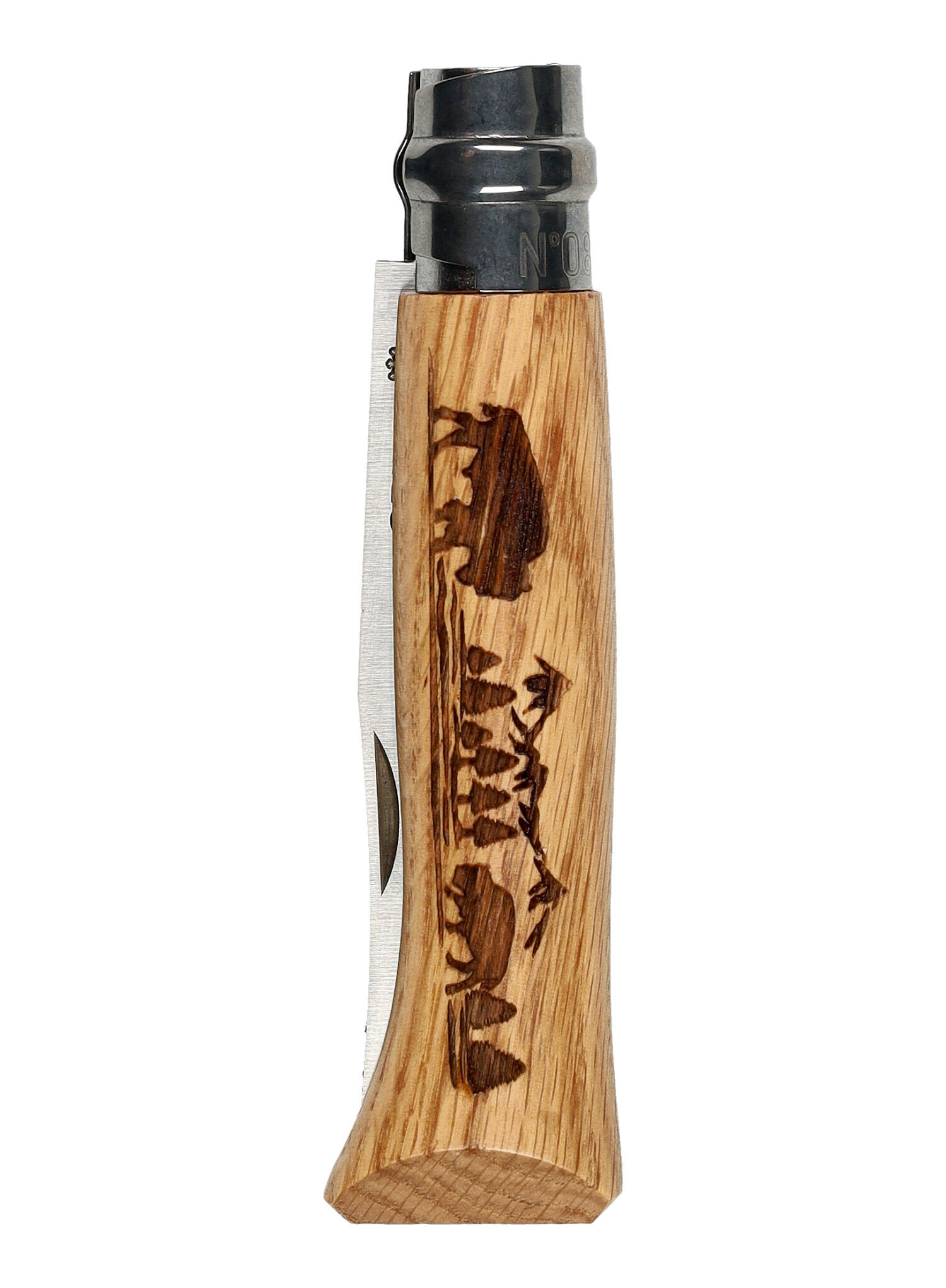 Coltello tascabile Animalia 08 motivo animale pieghevole Campeggio acciaio legno 2/5