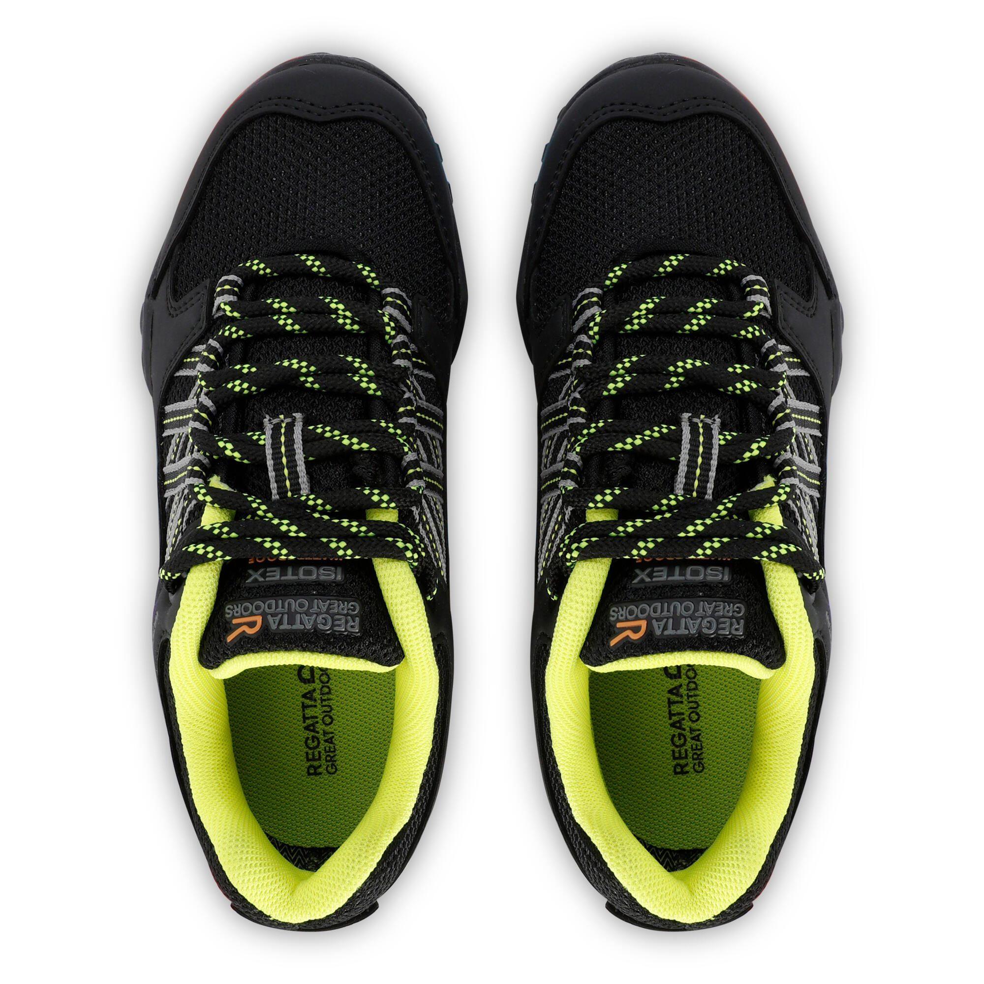 Childrens/Kids Edgepoint Waterproof Walking Shoes (Black/Lime Punch) 4/5