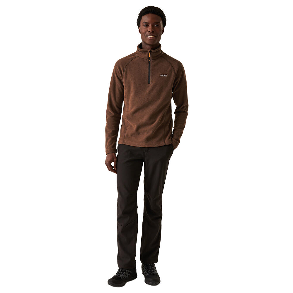 REGATTA Great Outdoors Mens Kenger Half Zip Honeycomb Fleece (Dark Brown)