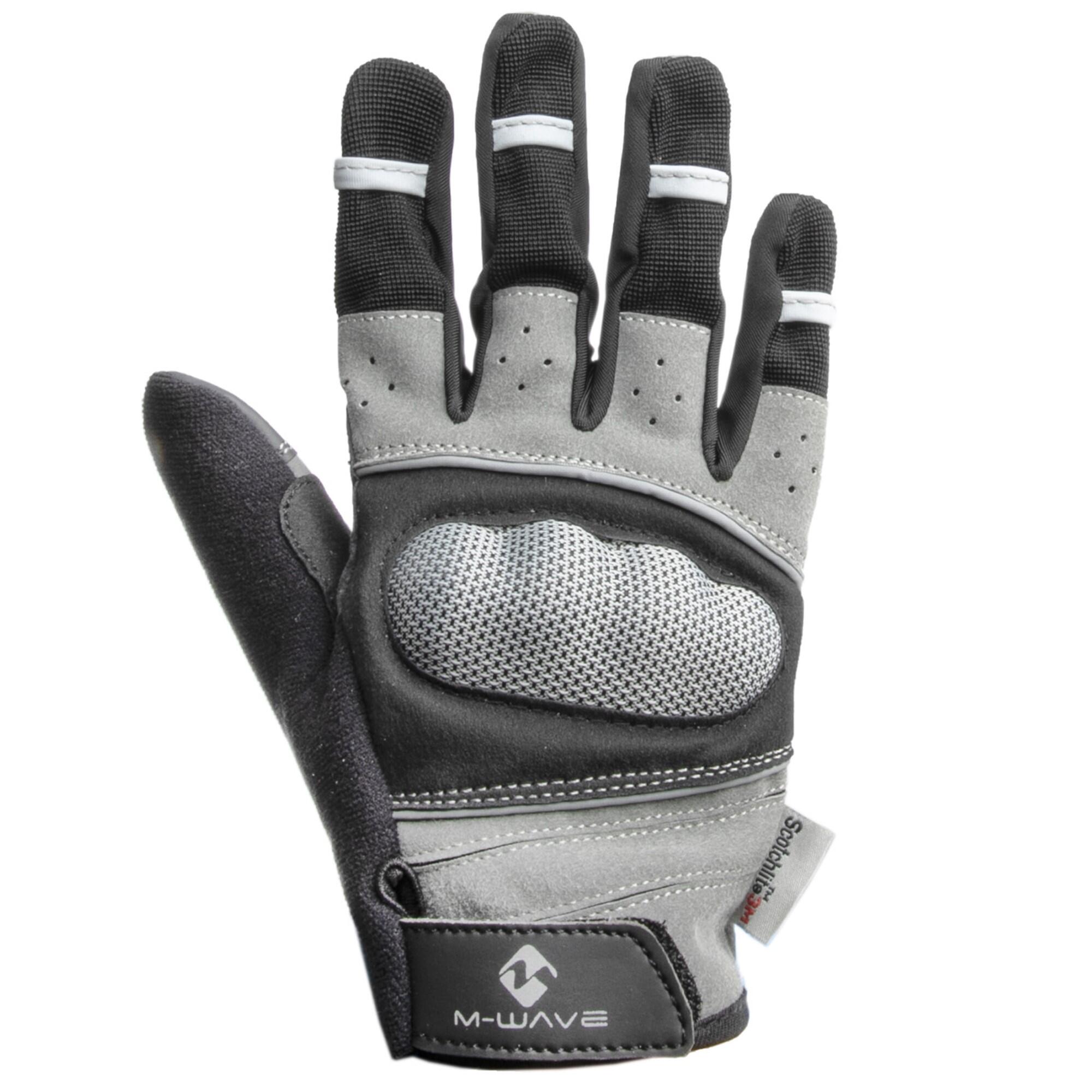 M-WAVE Protect HD Touchscreen Adult Medium Full Finger Gloves 1/4