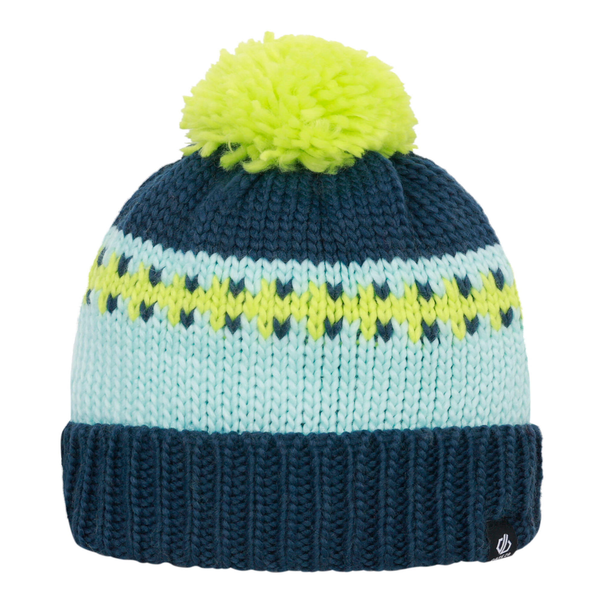 Childrens/Kids Boffin II Bobble Beanie (Moonlight Denim/Water Ballet) 2/4