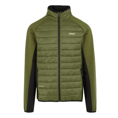 Heren clumber iv full zip hybride jas (nefriet groen/zwart)