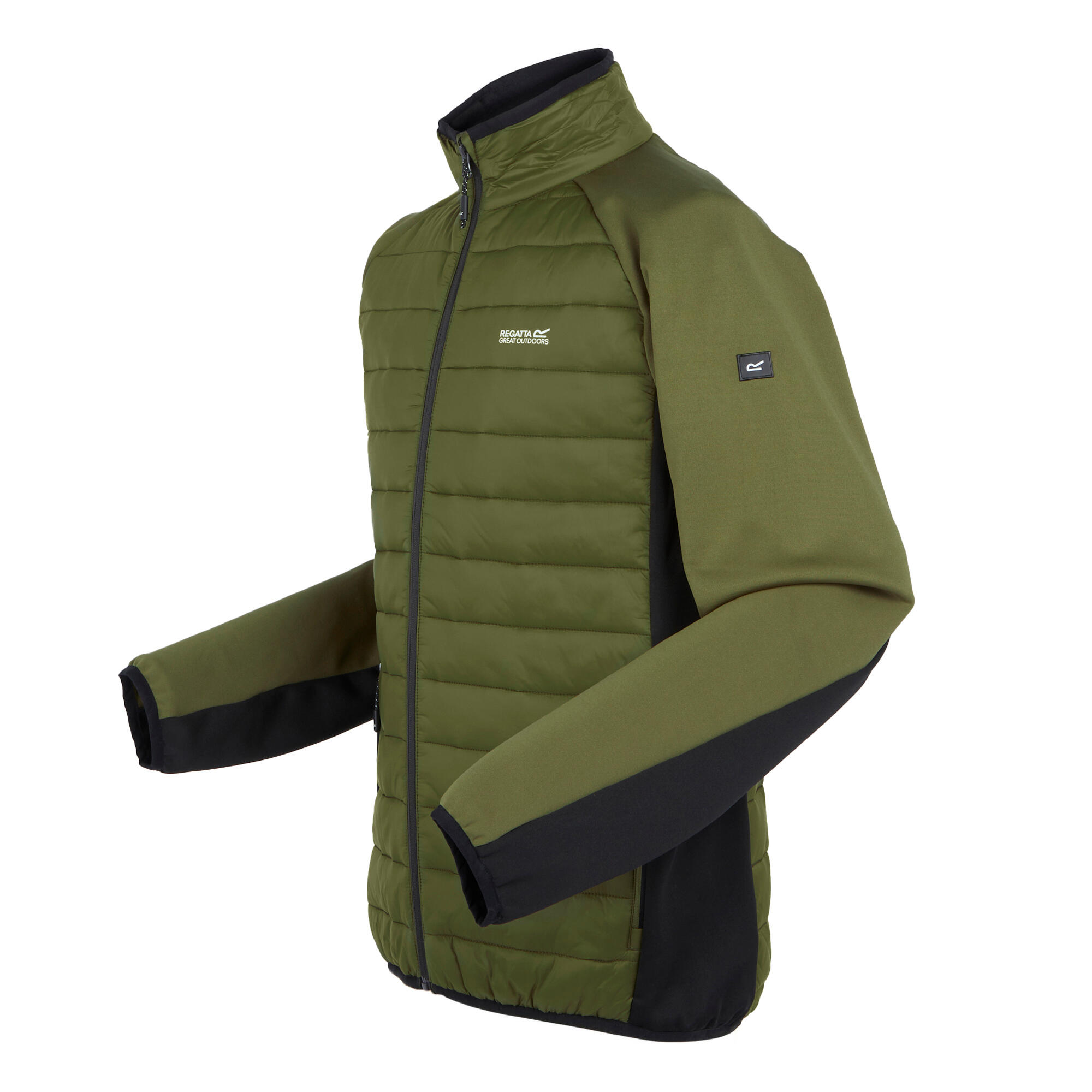 Mens Clumber IV Full Zip Hybrid Jacket (Nephrite Green/Black) 3/4