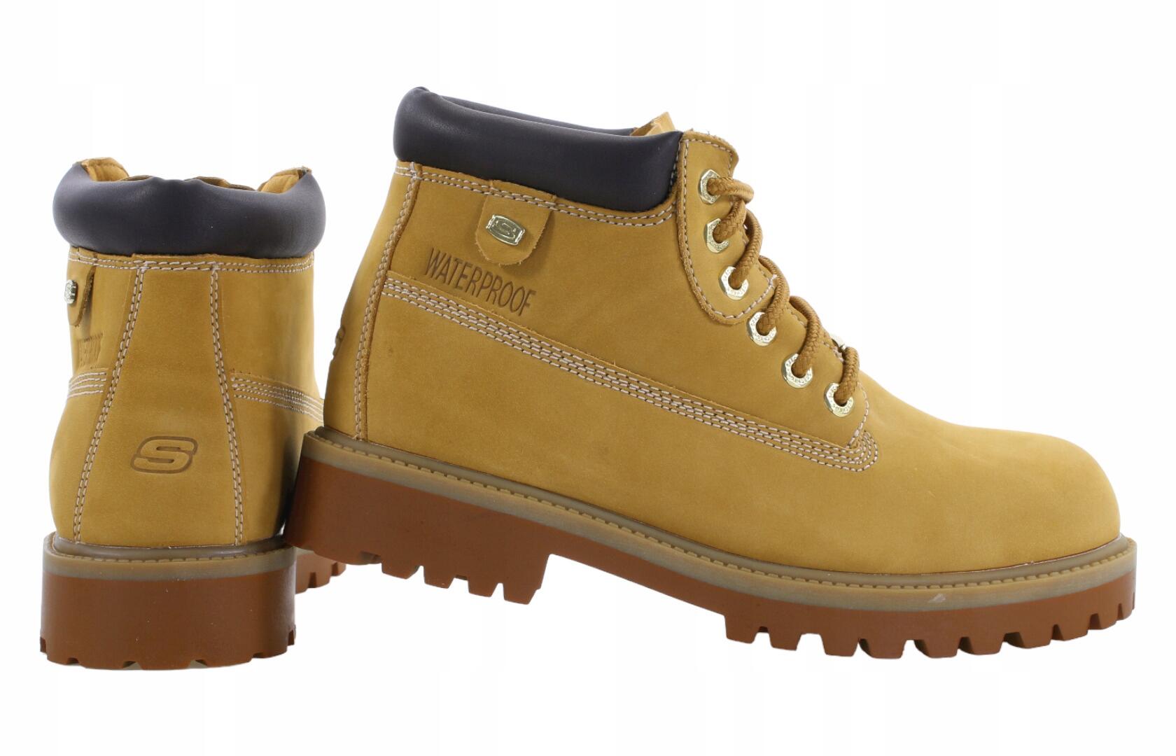 Buty trapery na co dzień męskie SKECHERS SERGEANTS VERDICT wysokie skóra 3/4