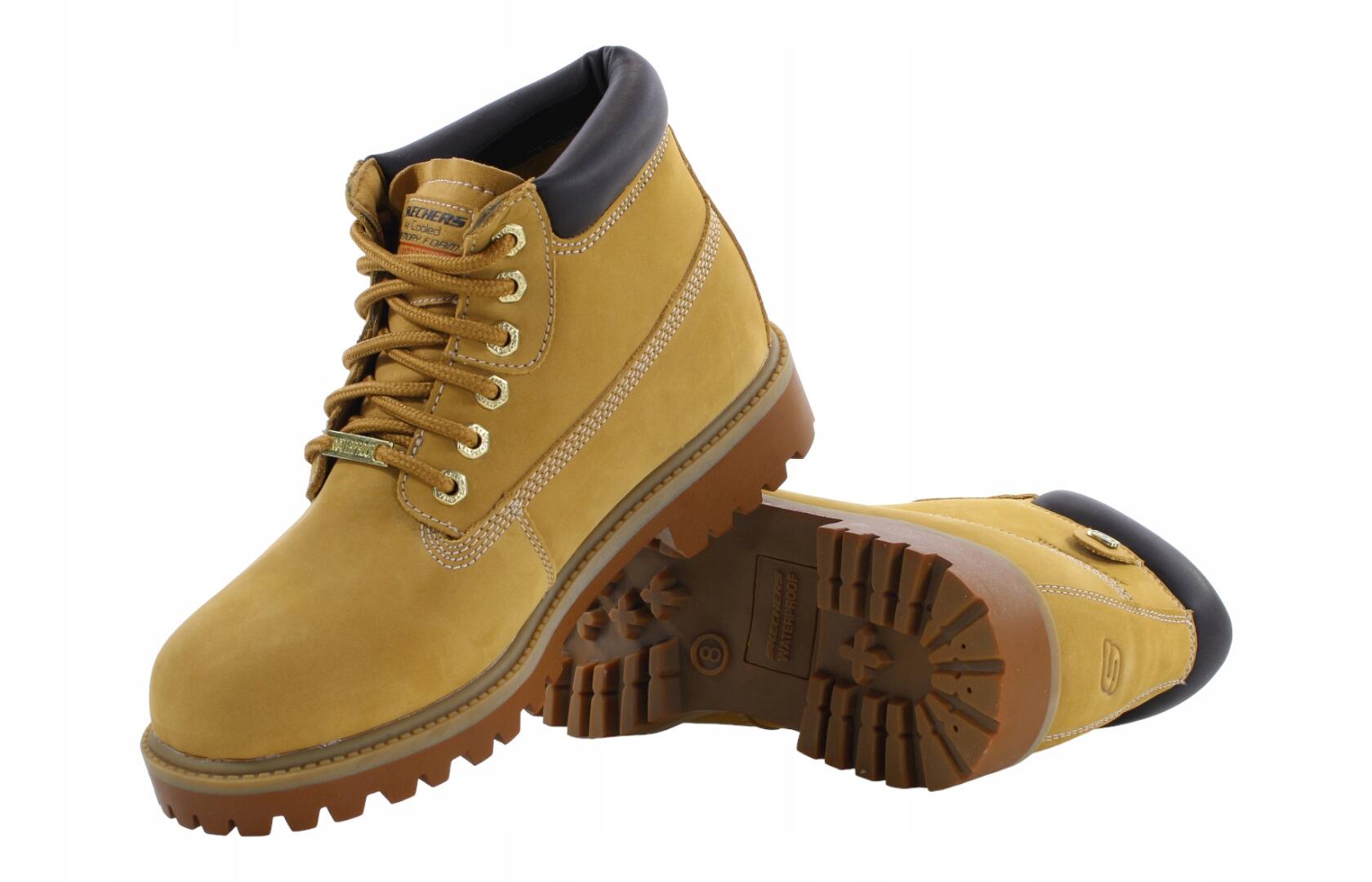 Buty trapery na co dzień męskie SKECHERS SERGEANTS VERDICT wysokie skóra 4/4