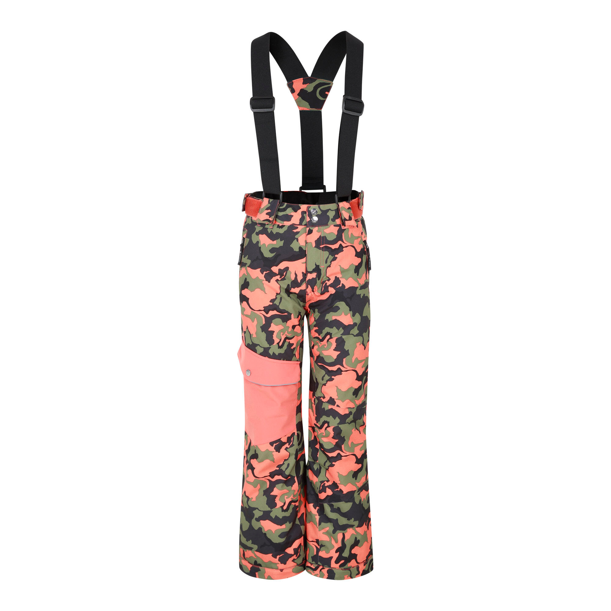 DARE 2B Childrens/Kids Pow Camo Ski Trousers (Orange Rust)